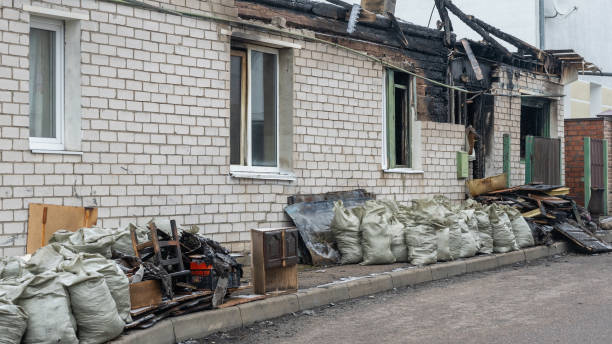 Professional Fire Damage Restoration technician working in Montrose, VA